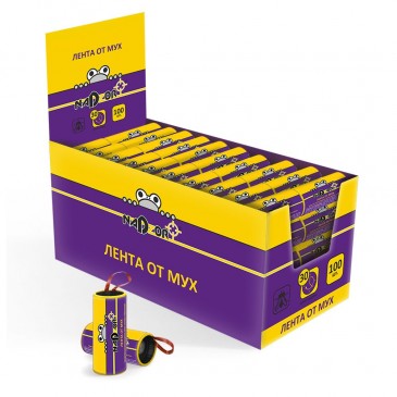 Липкая лента от мух 100шт в шоубоксе Nadzor/400